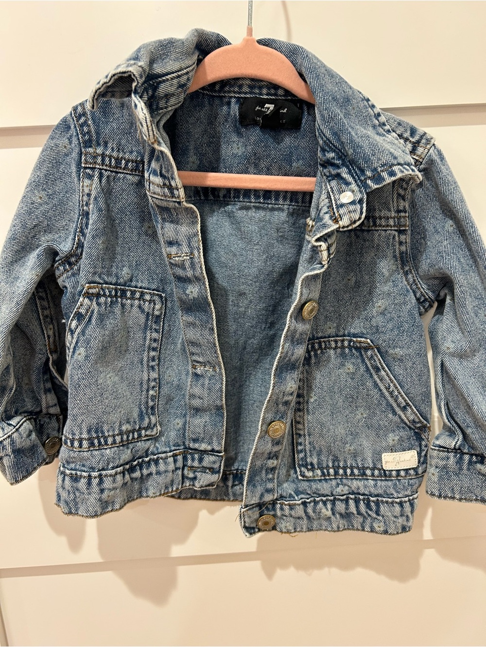 7 For All Mankind Kids Light Denim Jean Jacket - Light Blue